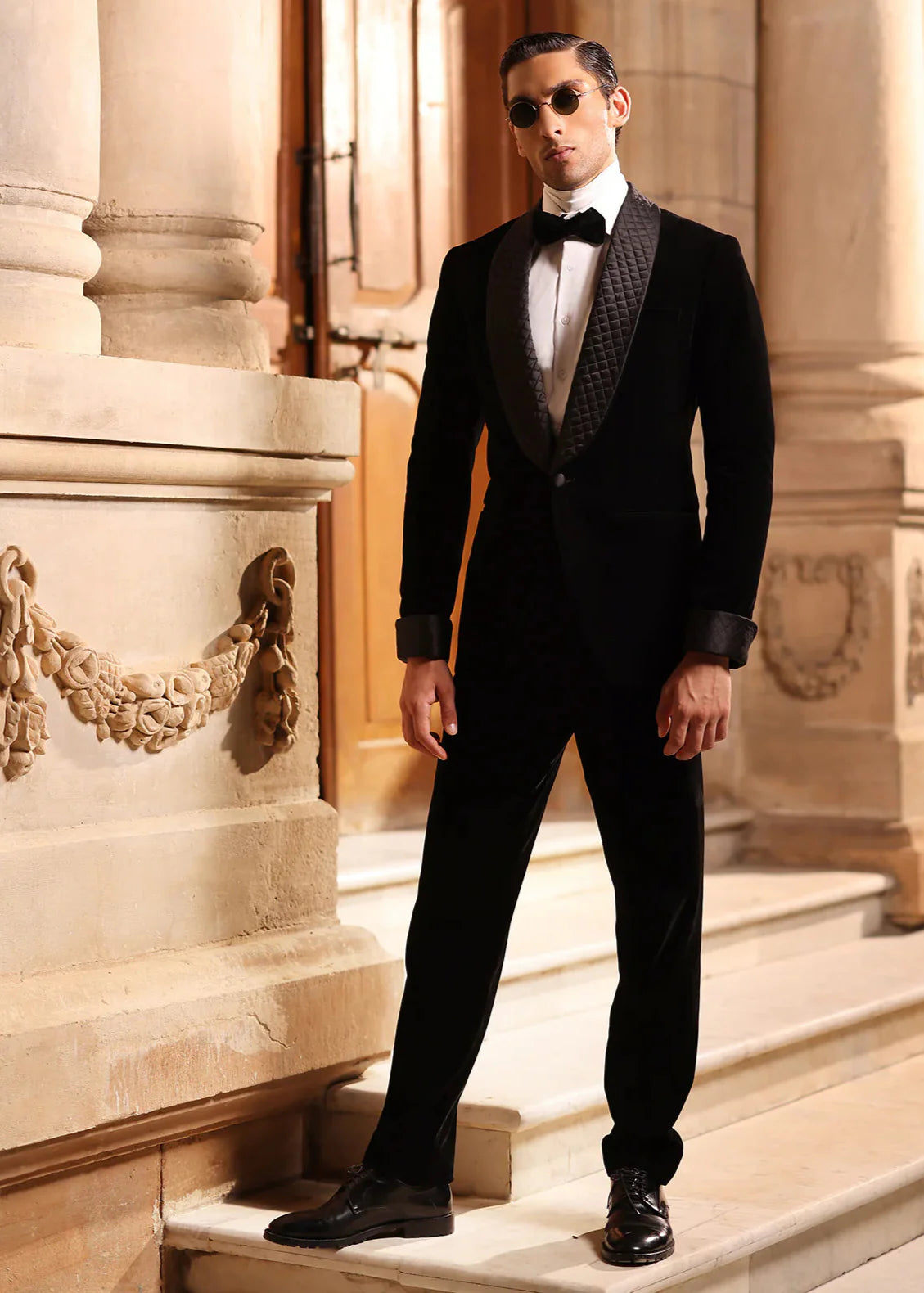 Black Shawl Lapel Tuxedo Blazer Suit