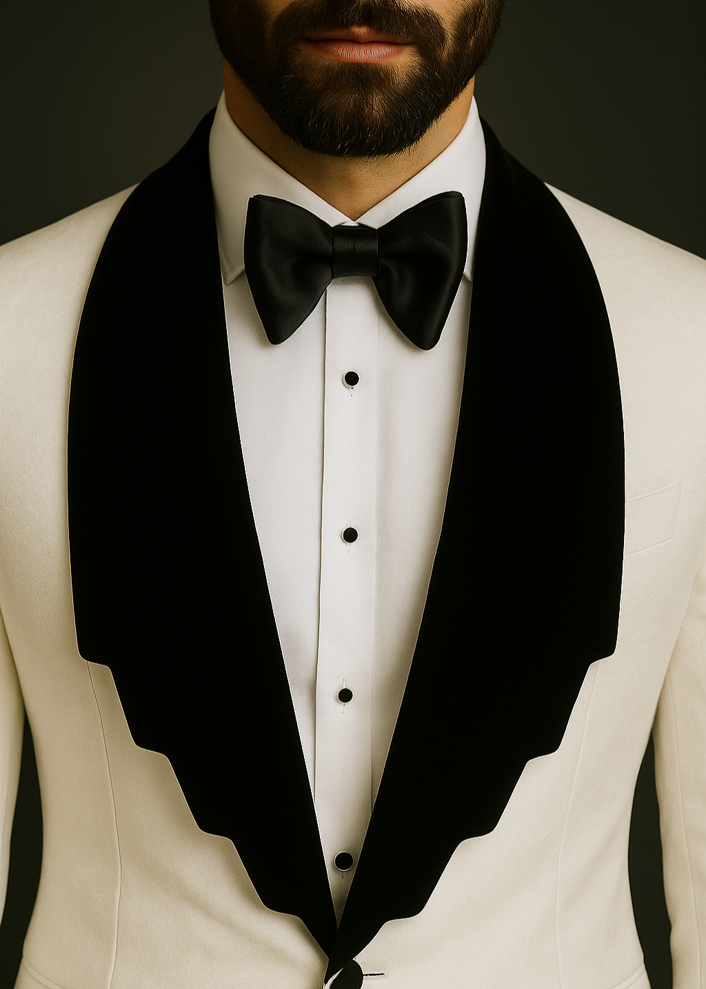 Tailored White Shawl Lapel Tuxedo for Wedding