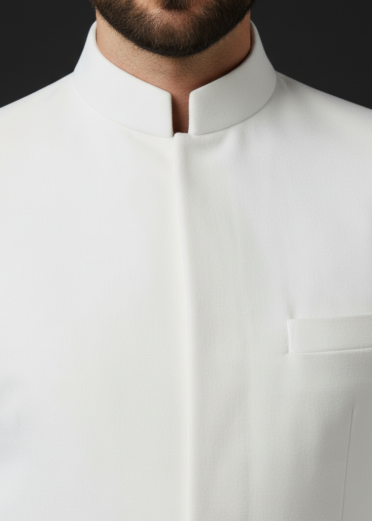 White Bandhgala For Wedding